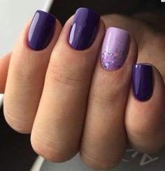 Dark Purple Nail Polish, Purple Gel Nails, Dark Purple Nails, Light Nail, Purple Nail Art, Purple Nail Polish, Purple Nail Designs, Purple Nail