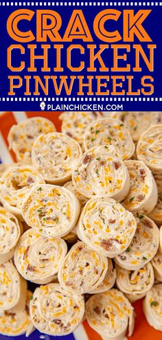 Pinwheels Chicken, Make With Rotisserie Chicken, Chicken Pinwheels, Cheese Cheddar, Bacon Sandwich, Chicken Appetizers, Pinwheel Recipes, Tailgating Recipes, Tailgate Food