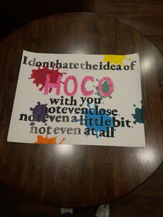 a piece of paper that says i don't hate the idea of hoco with you