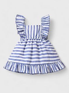 Baby Girl Vertical Striped Bow Front Ruffle Sleeve Dress – a charming and stylish addition to your little one's wardrobe! This delightful dress features vertical stripes and a bow front with ruffle sleeves, creating a sweet and trendy look. Perfect for various occasions, dress your baby girl in this super adorable outfit for a cute and fashionable ensemble. It's the ideal choice for a versatile and charming addition to her wardrobe, adding a touch of flair to her everyday style! Sitewide Sale, Ruffle Sleeve Dress, Bow Dress, Ruffle Sleeves, Vertical Stripes, Dress With Bow, Trending Now, Everyday Style, Flutter Sleeve