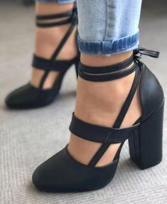 Chunky Heels, High-heeled Women's Shoes, Strappy Sandals on Luulla Teenage Sneakers, Heels For Party, Wedding Shoes Women, Gladiator High Heels, Summer High Heels, High Heel Stiefel, Chunky Heel Sandals, 5 Girls, Ballerina Pumps