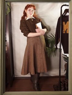 1940s Office Fashion, Cute Librarian Outfit, Goth Academia Fashion, Bookworm Clothes, Rachel Maksy, Librarian Style, Academia Outfits, Mood Clothes, Cottagecore Outfits