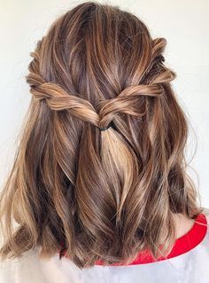 Prom Hairstyles For Short Hair, Hair Due, Peinados Fáciles Para Cabello Corto, Fancy Hairstyles, Braids For Long Hair, Braids For Short Hair, Cool Hair Color, Bridesmaid Hair