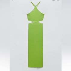 These Are Brand New With Tags Never Worn Before Stylish For The Seasons! Open To Offer Zara Ribbed Midi Dress For Spring, Green Ribbed Dress, Dresses Green, Ribbed Dress, The Seasons, Zara Dresses, Green Dress, Zara, Brand New