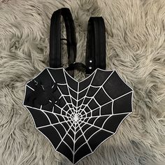 Brand New Condition Approx Measurements: 10”Lx9”Hx4”W Black Standard Backpack For Halloween, Black Halloween Standard Backpack, White Backpack For Halloween, Halloween White Backpack, White Halloween Backpack, Black Backpack For Shopping, Black Standard Backpack For Shopping, Faux Leather Backpack, Cat Backpack