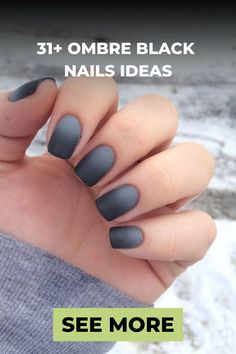 Ombre black nails are a trendy and stylish way to add a touch of sophistication to your nail look. The gradient effect of ombre nails creates a smooth Gray Nail, Grey Nail Art, Grey Nail, Grey Nails, Grey Nail Designs, Winter Nails Acrylic, Matte Nails Design, Nails Fashion, Ombre Nail Designs