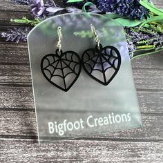 Embrace the perfect blend of spooky and sweet with these heart-shaped spiderweb earrings! These unique earrings combine gothic style with a creepy-cute aesthetic, making them a standout accessory for Halloween or any day you want to add a touch of eerie charm. Crafted from high-quality materials, the intricate spiderweb design within the heart shape adds a dark yet elegant vibe to your look. Lightweight and comfortable, these earrings are perfect for all-day wear, whether you're dressing up for Gothic Earrings For Halloween, Gothic Halloween Earrings Gift, Spooky Dangle Earrings For Gift, Gothic Nickel-free Earrings For Halloween, Spooky Dangle Earrings, Creepy Earrings, Creepy Cute Aesthetic, Halloween Earrings, Creepy Cute