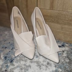 4" Heel. Never Worn - Just Always Looked Cute On A Shelf. 2 Items For $20 - Create A Bundle Of 2 "2 For $20" Items And Offer $20 For Deal! Formal Cream Faux Leather Heels, Beige Pointed Toe Faux Leather Heels, Pointed Toe Heels With 4-inch Heel In Faux Leather, Cream Block Heels With 4-inch Pointed Toe, Cream Pointed Toe Sandals With 4-inch Heel, Beige Pointed Toe Sandals With 4-inch Heel, Justfab Shoes, Just Fab Shoes, A Shelf