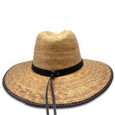 Shape: Panama Hat, Indiana Style Material: Straw, Palm, Sahuayo PalmSize: Medium Color: BurntDetail: Leather bandHat Care: Always handle your hat by the top. Do not place hat with brim on the surface, it will cause it to flatten the brim. Always Brim turned up.To dust off, use a soft brush.To remove stains, wipe with a cloth, then let it dry naturally with the brim turned up.Steam it to shape if necessary.Misshapen flat brim straw hats can be shaped carefully with a lukewarm - not hot - steam ir Country Style Adjustable Hat With Curved Brim, Country Style Hat With Adjustable Curved Brim, Country Style Hat With Adjustable Fit And Flat Brim, Toquilla Straw Fedora With Curved Brim, Adjustable Beach Cap, Adjustable Cap For Beach, Adjustable Country Style Sun Hat Cap, Adjustable Fit Beach Cap, Country Style Hats With Adjustable Fit And Curved Brim