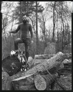 hard working, pipe smoking, beard wearing.. Art Of Manliness, Beard Tattoo, Mens Fashion Rugged, Man Stuff, Man Up, Mountain Man, A Log, Mans World, Lumberjack