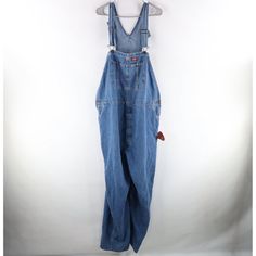 Nos Vintage Dickies Mens 46x32 Spell Out Box Logo Denim Jean Overalls Bibs Blue Mens Overalls New Old Stock Mens Size 46x32 Measurements Are: 23 Inches Across The Waist Laid Flat 32 Inch Inseam 69.5 Inches Top To Bottom Cotton Blue Check Out My Other Items In My Store! E102 Ph Big And Tall Medium Wash Denim Jeans, Big And Tall Blue Denim Jeans, Dickies Jeans, Dickie Jeans, Flannel Lined Jeans, Mens Overalls, Retro Pants, Denim Workwear, Workwear Jeans