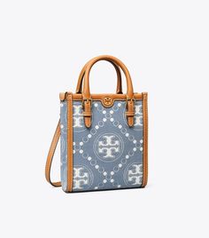 T Monogram Denim Mini Tote: Women's Designer Crossbody Bags | Tory Burch T Monogram, Bags Patterns, Diy Bags Patterns, Diy Bags, Womens Designer Handbags, Designer Crossbody, Designer Crossbody Bags, Tory Burch Bag, Mini Tote