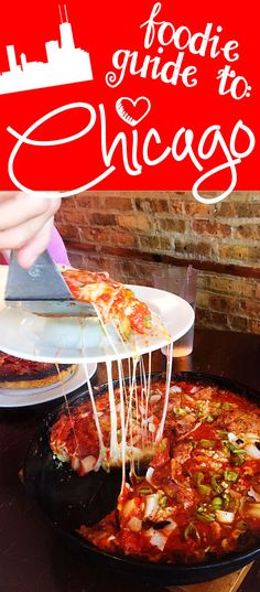 someone is cutting into a deep dish pizza