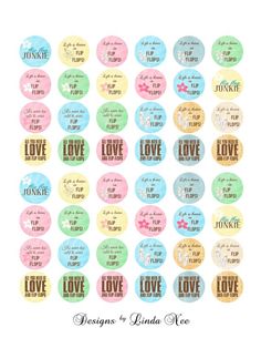 several different colored stickers with words on the bottom and one that says love is in the