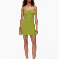 Cute Green Mini Sundress From Aritzia, New With Tags And Never Worn. Selling Because It Is The Wrong Size For Me. Perfect For The Spring And Summer And No Longer Sold At Aritzia. Women’s Size 6. Green A-line Mini Dress For Casual Occasions, Green Fitted Sundress Slip Dress, Fitted Mini Slip Dress For Casual Occasions, Fitted Summer Slip Dress For Brunch, Green Fitted Spaghetti Strap Dress, Fitted Slip Dress For Summer Brunch, Fitted Slip Dress For Spring Brunch, Green Fitted Dress With Spaghetti Straps, Fitted Slip Dress For Brunch In Spring