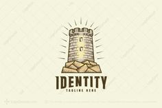 a castle logo with the word identity above it