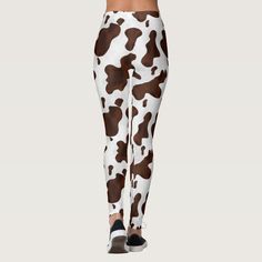 Whether you're a rancher, a cowgirl, or just someone who loves the American old west and farms, these cute spotted brown and white cowhide pattern leggings are perfect for your western style. The animal graphic is made to look like the fur / hair of cattle. This beautiful, original bovine design will bring out the rustic country spirit in you. Cow Print Pattern, White Cow Print, Cow Spots, Animal Print Leggings, Rosy Brown, Pattern Leggings, White Cow, Misty Rose, Western Cowgirls