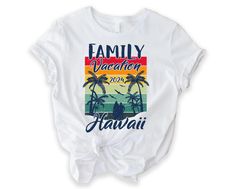 *All sales are final and we do not accept returns.If we make a mistake, we will send a replacement product. *The best way to get the size you need is to measure the one that best suits you or your child and get the same length and width using the size chart. Vacation Shirts Beach, Vacation Hawaii, Matching Tees, Hawaii Vacation, Hawaii Shirt, Vacation Shirts, Matching Shirts, Family Matching, Cool Suits