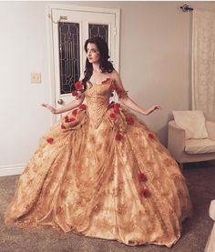 This Dad Makes Disney-Inspired Dresses For His Kids And They Look Too Good To Be Real | Bored Panda Disney Inspired Dresses, Disney Belle, Disney Princess Dresses, Floral Wedding Dress, Beauty Dress, Disney Dresses, Inspired Dress, Quinceanera Dresses, Instagram Foto