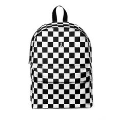 "With a classic style, durable construction, and details for all-day carrying comfort, this backpack is a must-have for your daily commute.  Whether to school or out for the occasional casual travel, this will surely add a little flair to your journey.  The design features a checkered pattern, simulating a Chess board, with the iconic \"Buenos New Chess\" logo centered on a dark square. .: Black and White .: Made of 15.5 oz. Soft Nylon .: Lightweight and waterproof .: Adjustable shoulder straps Casual Rectangular Backpack For Study, Rectangular Backpack For Back To School, Classic School Backpack With Adjustable Strap, Casual Rectangular Backpack For School, Casual School Backpack Rectangular, Casual Rectangular School Backpack, Classic Backpack For Back To School, Preppy Backpack For Daily Use And Back To School, Casual School Backpack