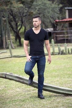 Shirt And Pants Combinations For Men, Blonde Men, Rodeo Bull, Brown Long Sleeve Shirt, Classy Business Outfits, Mens Summer Outfits, Joggers Outfit, Cowboy Outfits, Stylish Summer Outfits