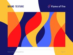 a book cover with an abstract design in blue, yellow and red