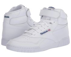 Reebok Lifestyle Ex-O Fit Hi High Top | Zappos.com Rebook Shoes, Reebok High Tops, Reebok Shoes Women, Top Shoes For Men, High Top Adidas, White Sneakers Men, Nike Boots, White High Tops, Reebok Sneakers