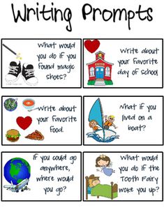 an image of writing prompts for students