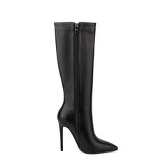 Introducing our ChicHeel Classy Pointed Toe High Heeled Boots, the perfect addition to your winter wardrobe. These long boots are designed to keep you stylish and warm during the colder months. Featuring a sleek pointed toe shape, these boots exude elegance and sophistication. Crafted with high-quality materials, these boots are built to last. The outsole is made from durable rubber, providing excellent traction and stability on various surfaces. Not only do these boots offer style and durabilit Winter Platform Boots With Reinforced Heel For Night Out, Winter High Heel Mid-calf Boots With Reinforced Heel, Trendy Winter Boots With Pointed Toe, Fitted Ankle Boots For Winter, Winter High Ankle Boots For Night Out, Winter Wide Calf Ankle Heeled Boots, Winter Boots With Reinforced Heel, Winter Night Out Platform Boots, Sleek High Heel Tall Boots