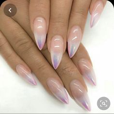 Kutek Disney, Unghie Sfumate, Nagel Tips, Nail Art Ombre, Nails Pink, Holographic Nails, Fancy Nails, Chic Nails, Dope Nails