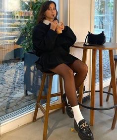 White Socks, Looks Street Style, Basic Outfits, Lookbook Outfits, Winter Fashion Outfits