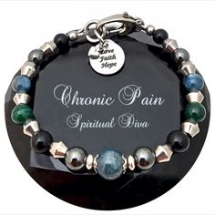 Chronic Pain Relief Healing Crystal Reiki Gemstone Adjustable Bracelet Gemstone Lariat Necklace, Strength Bracelet, Chronic Pain Relief, Healing Gemstone Bracelets, Crystal Reiki, Energy Healing Reiki, Recovery Gifts, Basic Jewelry, Woman's Fashion