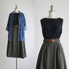 Chore Coat, Silk Tank, Looks Chic, Mode Vintage, Looks Vintage, Skirt Black, Modest Outfits, Black Silk, Skirt Outfits