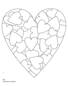 a heart with many hearts on it