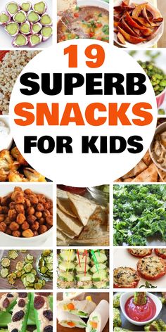 19 superb snacks for kids displayed in a collage. Recipes For Toddlers Healthy, Creative Snacks For Kids, Healthy Snacks For Children, Snacks For Children, Fun Snack Ideas, Snacks For School, Healthy Evening Snacks, Healthy Low Calorie Snacks