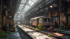 Abandoned train wreck Created with Generative AI technology stock photos Apocalypse Environment, Abandoned Train, Neural Network, Train Wreck, Post Apocalypse, Art Illustration, Stock Illustration, Train