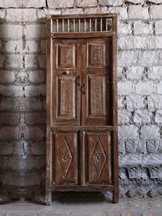 Antique Indian Carved Teak Door, Whitewash Jaipur Doors, Indian Door Design, Rustic Homestead, Rustic Wood Cabinets, Teak Door, Teak Doors, Sideboard With Mirror, Egyptian Furniture, Reclaimed Wood Sideboard