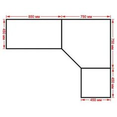 a drawing of a corner with measurements for the width