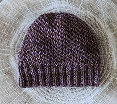 a knitted hat sitting on top of a white plate