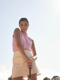 A truly versatile piece in our silk-like modal blend, this top features feminine details on the shoulder and keyhole back. With a nod to tradition, this meets the requirements of a formal dress code on the course. We love to pair this with the pocket skirt or a pair of your favorite jeans. Golf Clothing And Equipment, Formal Dress Code, Summer Neutrals, Pocket Skirt, Keyhole Top, Golf Apparel, Knit Blazer, Golf Fashion, Dress Trousers