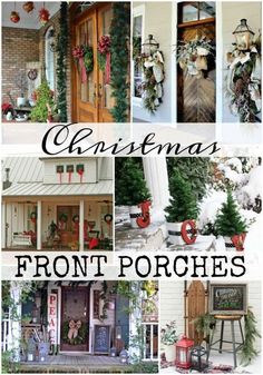 christmas front porches are decorated for the holiday season