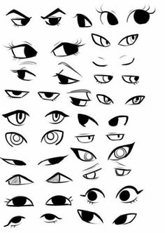 an image of various eyes and eyebrows