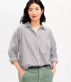 761875 Oxford Shirt Women Outfit, Shirt Women Outfit, Oxford Shirt Women, Casual Work Clothes, Work Clothing, New Accessories, Women Outfit, Petite Tops, Casual Work Outfits