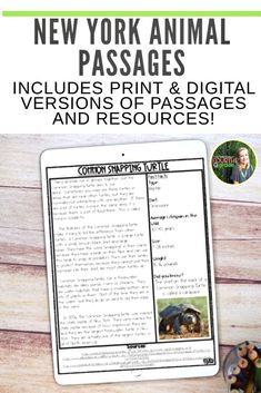 the new york animal passages includes print and digital versions of passagess and resources