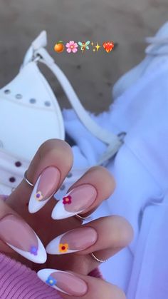 10 Pretty Summer Nails 2024 for Free Beginners Spring Acrylic Nail Designs Almond, Summer Long Almond Nails, Yaz Nail Art, Spring Nail Inspo 2024 Almond, Almond Acrylic Nails Spring, May 2024 Nails, Vacation Nails 2024, Vacation Almond Nails, Florida Vacation Nails