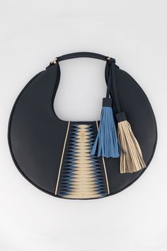 Libertas Hobo Navy Handbag - Ladiesse Colorful Tassels, Navy Handbag, Luxury Leather Bag, Hobo Handbags, Hobo Bag, Chain Lengths, Solid Brass, Leather Shoulder Bag, Calf Leather