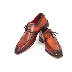 Paul Parkman Handmade Shoes Men's Handmade Shoes Leather Apron Derby Brown Oxfords (PM4002)-AmbrogioShoes Brown Apron, Dress Shoes For Men, Mens Soap, Brown Oxfords, Leather Apron, Shoe Size Conversion, Shoes Leather, Derby Shoes, Monk Strap