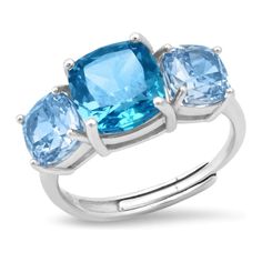 This gorgeous splash of color will surely brighten your day! Available in: -Sterling Silver and Aqua / Sterling Silver and Green -Adjustable in size - Style Code: FSR-30 $110.00 - Authorized TAI Retailer - FREE Shipping on Orders over $100 Tri Stone Ring, Emerald Cut Solitaire Ring, Engagement Games, Tai Jewelry, Chicago Gifts, Round Of Applause, Three Stone Ring, Silver Glass, Three Stone Rings