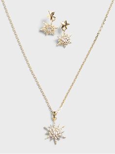 Starburst Necklace & Earrings Gift Set | Banana Republic