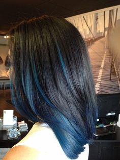 Blue And Black Hair, Highlights Purple, Blue Ombre Hair, Fall Blonde